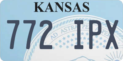 KS license plate 772IPX