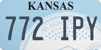 KS license plate 772IPY