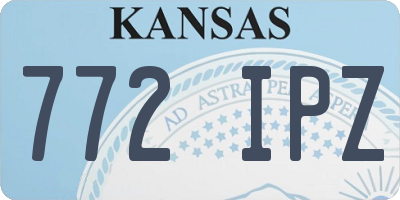 KS license plate 772IPZ