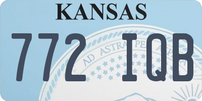 KS license plate 772IQB