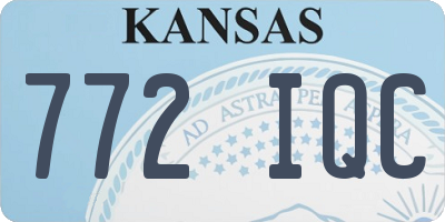 KS license plate 772IQC