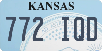 KS license plate 772IQD