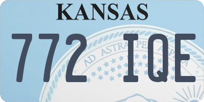 KS license plate 772IQE