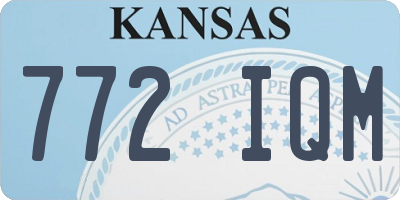 KS license plate 772IQM