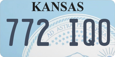 KS license plate 772IQO