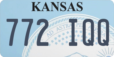 KS license plate 772IQQ