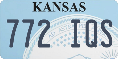 KS license plate 772IQS