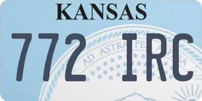 KS license plate 772IRC