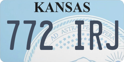 KS license plate 772IRJ