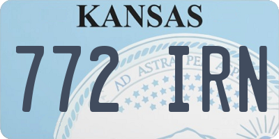 KS license plate 772IRN