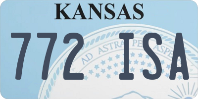 KS license plate 772ISA