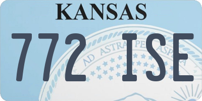 KS license plate 772ISE