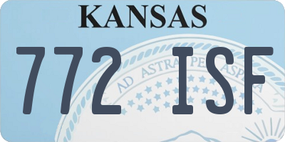 KS license plate 772ISF