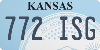 KS license plate 772ISG