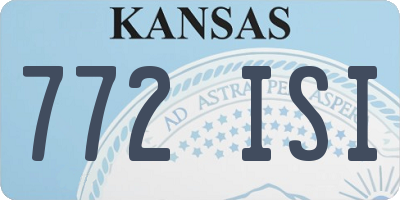 KS license plate 772ISI