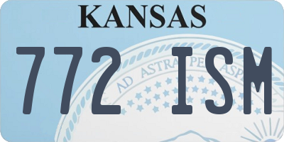 KS license plate 772ISM