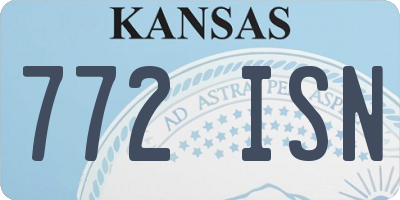 KS license plate 772ISN