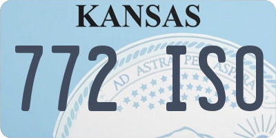 KS license plate 772ISO
