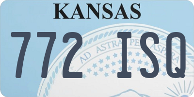 KS license plate 772ISQ