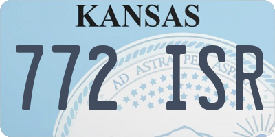 KS license plate 772ISR