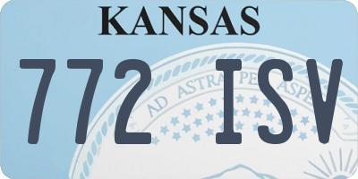 KS license plate 772ISV