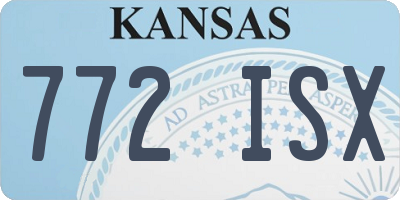 KS license plate 772ISX