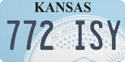 KS license plate 772ISY