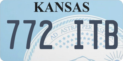 KS license plate 772ITB