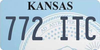 KS license plate 772ITC