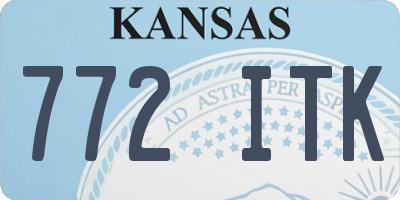 KS license plate 772ITK