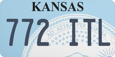 KS license plate 772ITL
