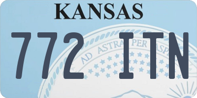 KS license plate 772ITN