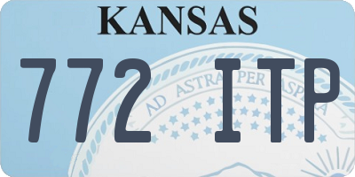KS license plate 772ITP