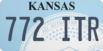 KS license plate 772ITR