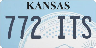 KS license plate 772ITS