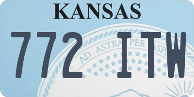 KS license plate 772ITW
