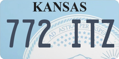 KS license plate 772ITZ