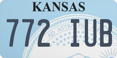 KS license plate 772IUB