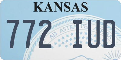 KS license plate 772IUD