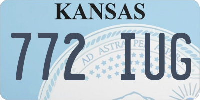 KS license plate 772IUG