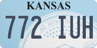 KS license plate 772IUH