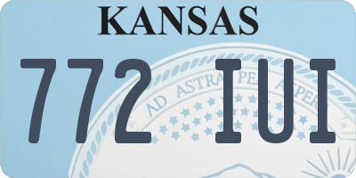 KS license plate 772IUI