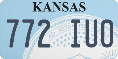 KS license plate 772IUO