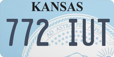 KS license plate 772IUT