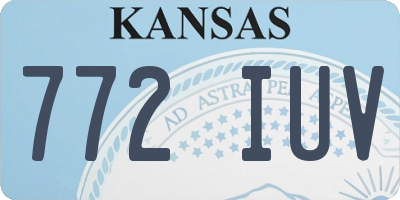 KS license plate 772IUV