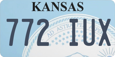 KS license plate 772IUX