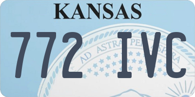 KS license plate 772IVC