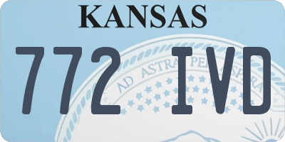 KS license plate 772IVD
