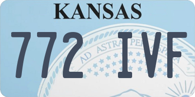 KS license plate 772IVF