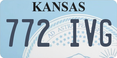 KS license plate 772IVG
